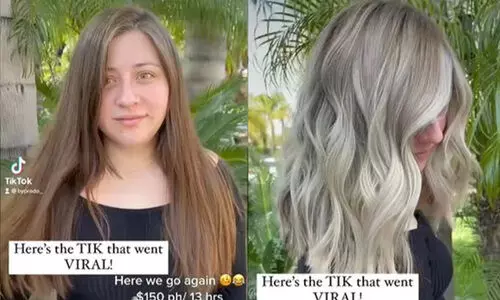 hair cut and colouring