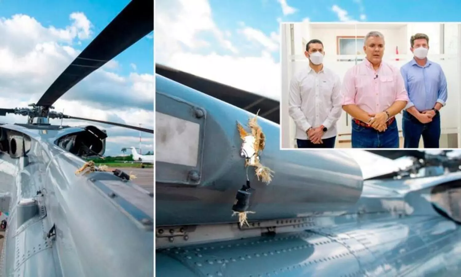 Colombian President Says Helicopter Hit By Gunfire Near