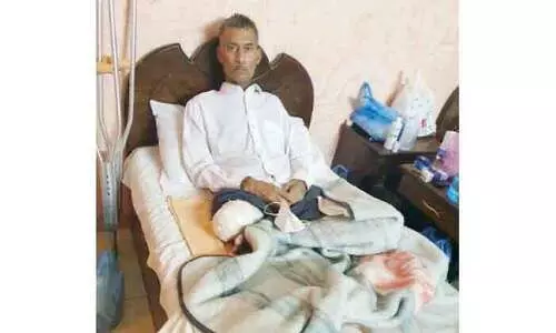 സമാനതകളില്ലാത്ത ദുരന്തം; കാൽ മുറിച്ചുമാറ്റപ്പെട്ട ശം​സു​ദ്ദീ​ൻ  നാലുതവണ യാത്രമുടങ്ങി ഒടുവിൽ നാട്ടിലേക്ക്​