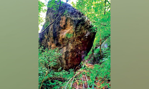 ഭീ​ഷ​ണി​യാ​യി കൂ​റ്റ​ൻ പാ​റ​ക്ക​ല്ല്അന്തി​യു​റ​ങ്ങാ​നാവാതെ   ആ​ദി​വാ​സിക​ൾ