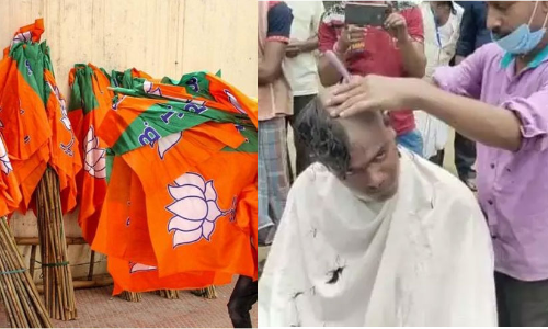 മാപ്പോട്​ മാപ്പ്​; ബി.ജെ.പി വിട്ടുവരുന്നവരെ മൊട്ടയടിച്ച്​, ശുദ്ധീകരിച്ച്​ തിരിച്ചെടുത്ത്​ തൃണമൂൽ -VIDEO