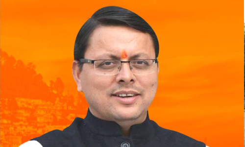 ഇന്ത്യയുടെ വികല ഭൂപടവുമായി ബി.ജെ.പി നേതാവും ഉത്തരാഖണ്ഡ്​ മുഖ്യമന്ത്രിയുമായ പുഷ്കർ സിങ് ധാമി