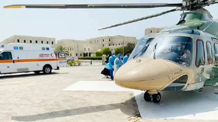 രോഗിയെ ഹെലികോപ്​ടറിൽ ആശുപത്രിയിലെത്തിച്ചു