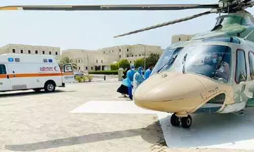 രോഗിയെ ഹെലികോപ്​ടറിൽ ആശുപത്രിയിലെത്തിച്ചു