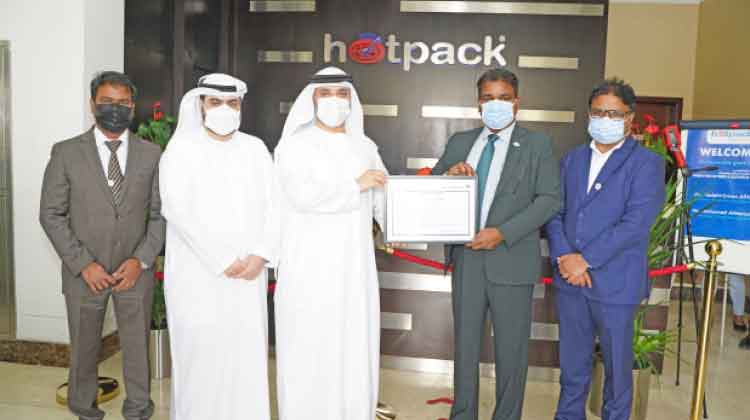 ഹോട്ട്പാക്കിന്​ വെരിഫൈഡ് എക്സ്പോർട്ടർ സർട്ടിഫിക്കറ്റ്