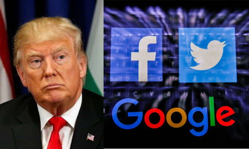 അഭിപ്രായ സ്വാതന്ത്ര്യം ഹനിക്കുന്നു; ഫേസ്​ബുക്കിനും ട്വിറ്ററിനും ഗൂഗ്​ളിനുമെതിരെ കോടതി കയറി ട്രംപ്​