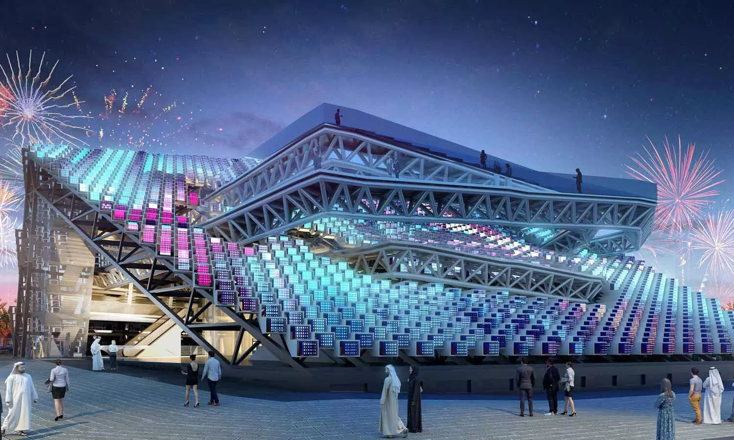 ശിൽപചാരുതി പകർന്ന് എക്സ്പോ പവലിയനുകൾ ശിൽപചാരുതി പകർന്ന് എക്സ്പോ പവലിയനുകൾ