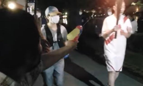 ഒളിമ്പിക്​ ദീപശിഖ അണക്കാൻ വാട്ടർ പിസ്റ്റൾ പ്രയോഗം; ജപ്പാനിൽ വനിത അറസ്റ്റിൽ