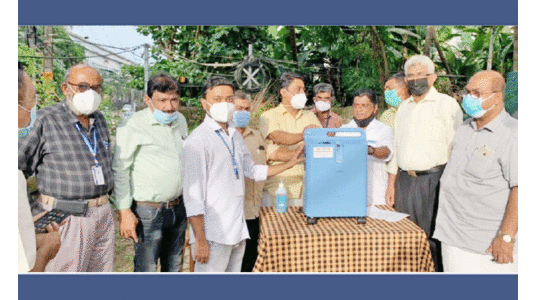 പാലിയേറ്റിവ്​ കെയർ സൊസൈറ്റിക്ക്​ ഒാക്​സിജൻ കോൺസെ​ൻട്രേറ്റർ കൈമാറി