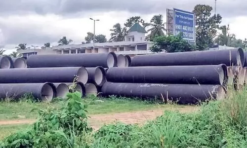 പോത്തുണ്ടി ഡാം ശുദ്ധജല പദ്ധതി:  ആലത്തൂരിൽ പൈപ്പുകൾ എത്തി