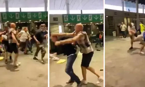 english fans attack italians