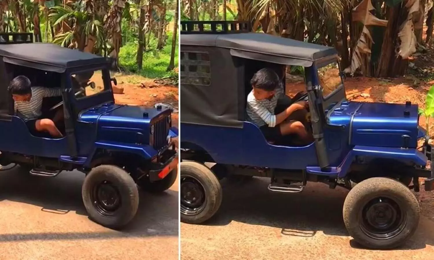 കളിപ്പാട്ടം വേണമെന്നുപറഞ്ഞ മകന്​ നിർമിച്ച്​ നൽകിയത്​ ഒന്നാന്തരം ജീപ്പ്​; തച്ചാംപറമ്പി​െൻറ പെരുന്തച്ചനായി സക്കീർ