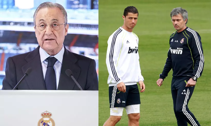 Florentino Perez, Cristiano Ronaldo, jose Mourinho