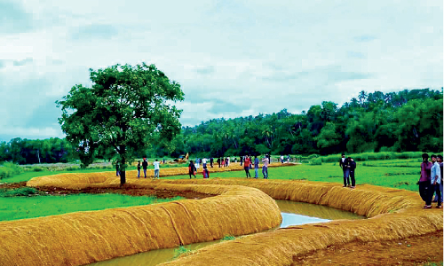പാതിവഴിയിൽ ഉപേക്ഷിച്ച്​ കയർ ഭൂവസ്ത്രം; വേങ്ങരയിൽ പാഴായത് ലക്ഷങ്ങൾ