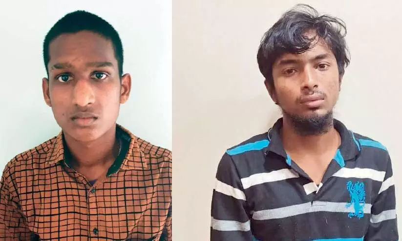 ഷോ​റൂ​മു​ക​ളി​ൽ​നി​ന്ന് ബൈ​ക്കു​ക​ൾ മോ​ഷ്​​ടി​ക്കു​ന്ന യു​വാ​ക്ക​ൾ പി​ടി​യി​ൽ