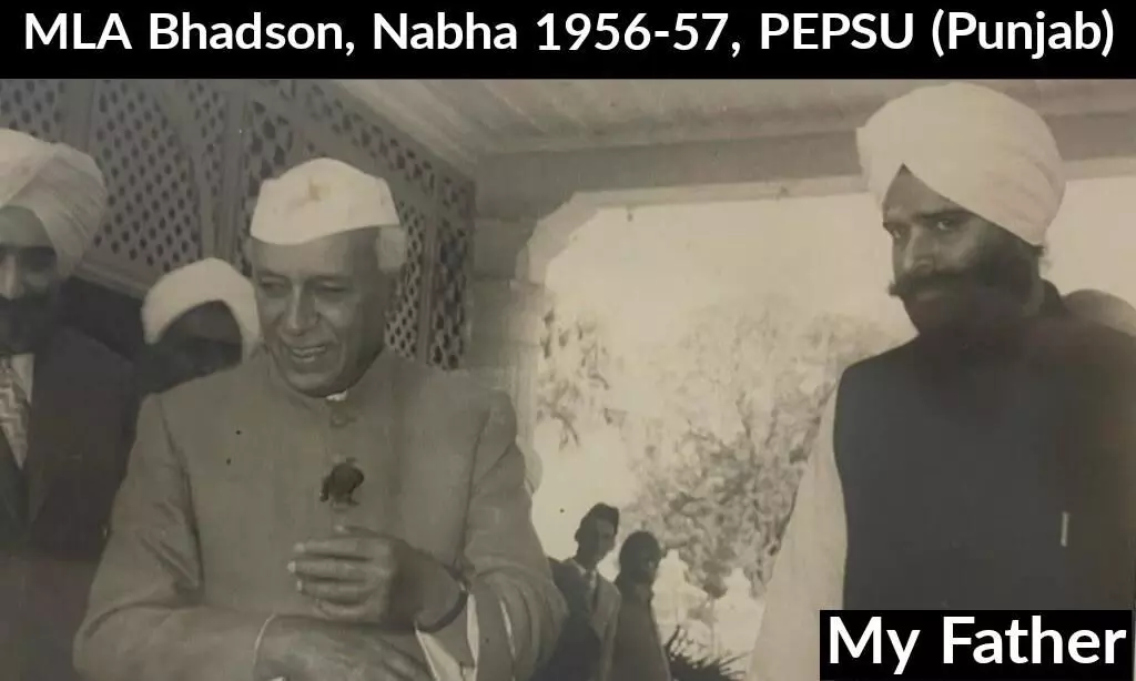 Navjot Sidhu tweets picture of his late father with Pandit Nehru