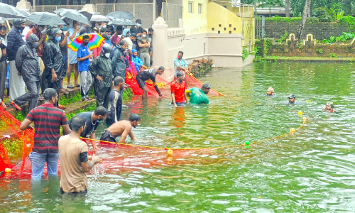 കുട്ടി കുളത്തിൽ മുങ്ങിയെന്ന്​ അഭ്യൂഹം; നാടൊന്നാകെ പരിഭ്രാന്തിയിൽ
