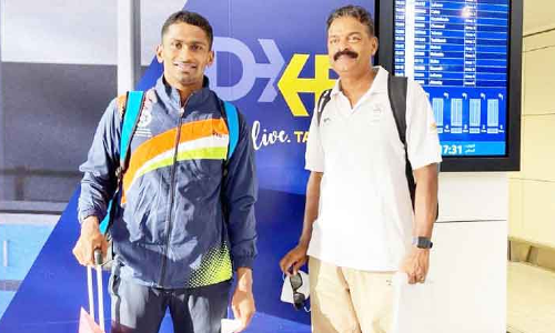 ഒളിമ്പിക്​സ്​ പ്രതീക്ഷകളുമായി: സാജൻ പ്രകാശ് ടോക്യോവിലേക്ക്​​ പറന്നു