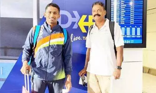 ഒളിമ്പിക്​സ്​ പ്രതീക്ഷകളുമായി: സാജൻ പ്രകാശ് ടോക്യോവിലേക്ക്​​ പറന്നു