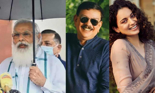 ഇതാണ് ലാളിത്യം; സ്വയം കുട ചൂടിയ മോദിയെ പുകഴ്ത്തി പ്രിയദർശനും കങ്കണയും, വിമർശനവുമായി നെറ്റിസൺസ്