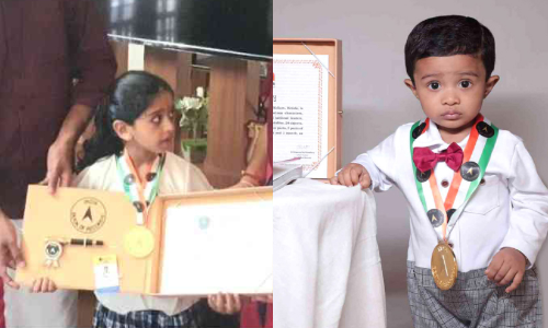 ഓ​ർ​മ​ശ​ക്തി​യിൽ റെക്കോഡിട്ട്​ ദ്രു​പ​തയും ആലംകൃതും