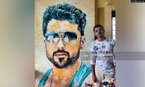 മൂക്കുകൊണ്ട് ക്ഷ മാത്രമല്ല; സൂര്യയെയും വരക്കാം