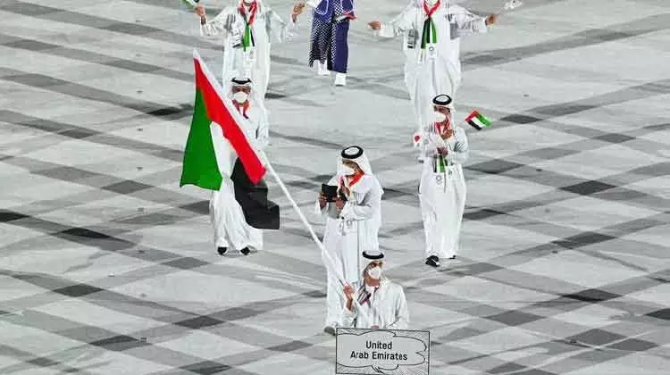 ഒളിമ്പിക്​സ്​: യു.എ.ഇയുടെ പതാ​കയേന്തി യൂസുഫ്​ അൽ മത്​റൂഷി