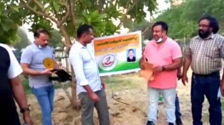 ടി.കെ. ബിനു മാസ്​റ്ററിന് ഗാന്ധിസ്മൃതി കുവൈത്ത്​ യാത്രയയപ്പ്