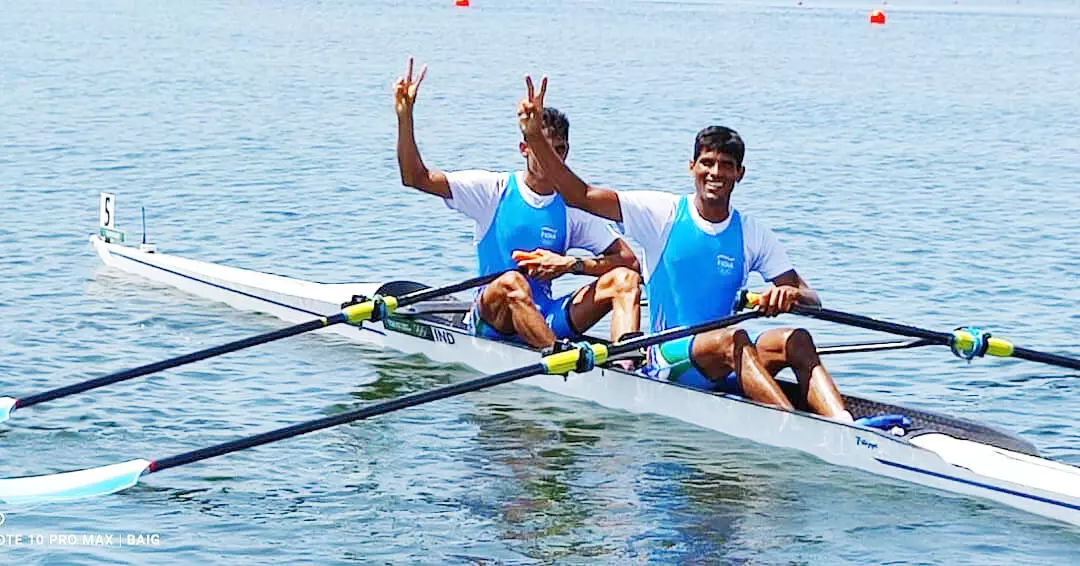 റോവിങ്ങിൽ ചരിത്രനേട്ടം; ഇന്ത്യൻ ജോടി സെമിയിൽ റോവിങ്ങിൽ ചരിത്രനേട്ടം; ഇന്ത്യൻ ജോടി സെമിയിൽ