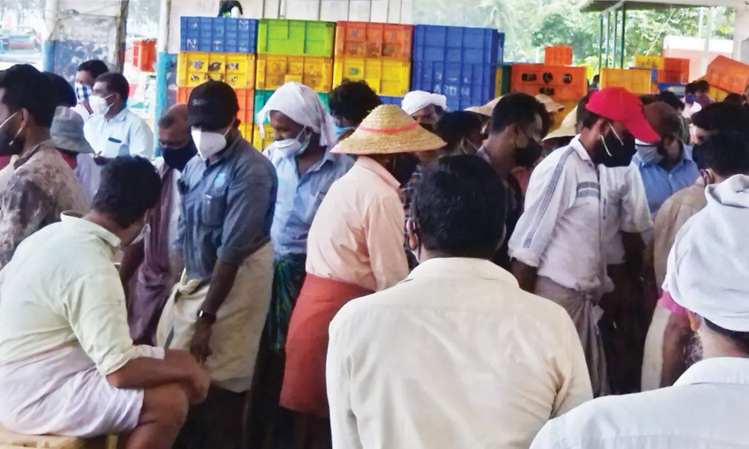 കോവിഡ് മാനദണ്ഡംമറന്ന്​ ചോമ്പാൽ ഹാർബർ; പ​രി​ശോ​ധ​ന ന​ട​ത്തു​മെ​ന്ന് അ​ധി​കൃ​ത​ർ