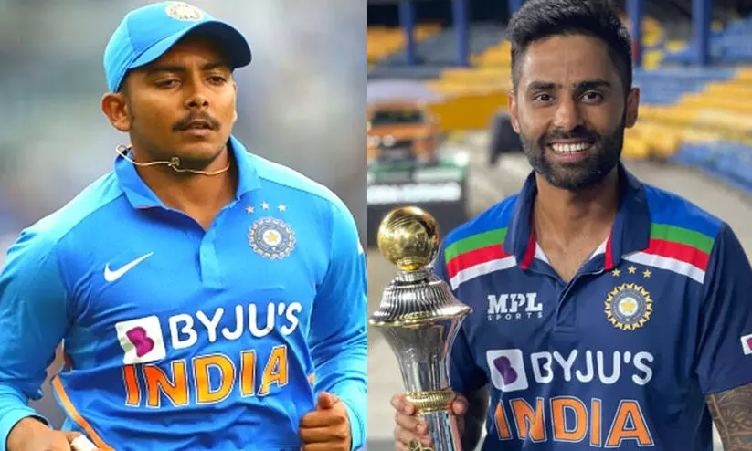 Prithvi Shaw, Suryakumar Yadav Prithvi Shaw, Suryakumar Yadav