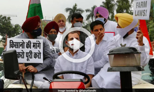 കർഷകസമരത്തിന് പിന്തുണ; രാഹുൽ ​ഗാന്ധി പാര്‍ലമെന്റിലെത്തിയത് ട്രാക്ടര്‍ ഓടിച്ച്