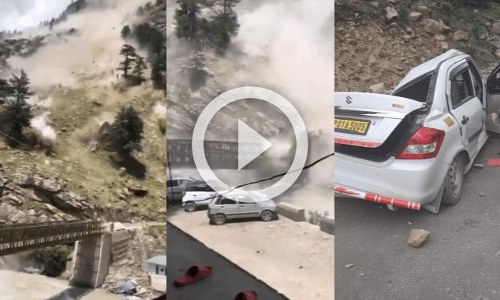 ഹിമാചല്‍ പ്രദേശ് മണ്ണിടിച്ചിലിന്റെ നടുക്കുന്ന ‍ദൃശ്യങ്ങൾ...