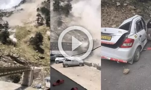 ഹിമാചല്‍ പ്രദേശ് മണ്ണിടിച്ചിലിന്റെ നടുക്കുന്ന ‍ദൃശ്യങ്ങൾ...