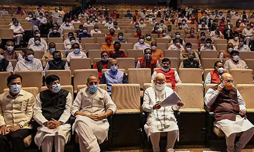 പാർലമെന്‍റ്​ സമ്മേളിക്കാൻ അനുവദിക്കുന്നില്ല, കോൺഗ്രസിനെ തുറന്നുകാട്ടണം -ബി.ജെ.പി എം.പിമാരോട്​ മോദി