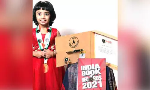 രണ്ടര വയസ്സുകാരി സൈന ഇന്ത്യാബുക്​സ്​ ഓഫ് റെക്കോഡിൽ