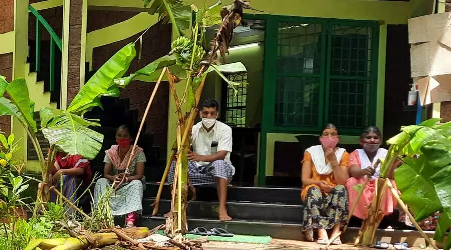 കാട്ടാന ശല്യം; വാഴക്കുലയും തീറ്റപ്പുല്ലുമായി കുത്തിയിരിപ്പ് സമരം കാട്ടാന ശല്യം; വാഴക്കുലയും തീറ്റപ്പുല്ലുമായി കുത്തിയിരിപ്പ് സമരം