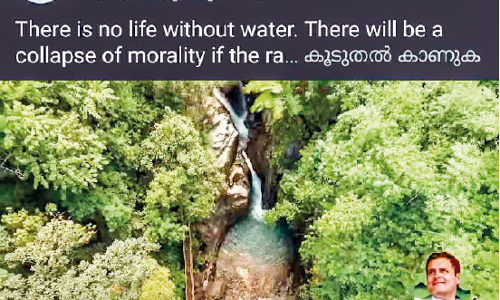 പ്രകൃതി സംരക്ഷണ ദിനത്തിൽ കേരളാംകുണ്ട് ദൃശ്യം ഫേസ്​ബുക്കിൽ പങ്കുവെച്ച് രാഹുൽ ഗാന്ധി
