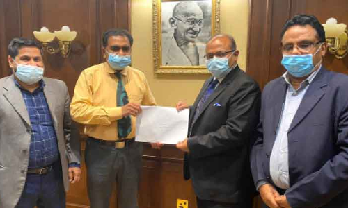 നീറ്റ് പരീക്ഷാകേന്ദ്രം: കെ.എം.സി.സി ഭാരവാഹികള്‍ അംബാസഡറെ സന്ദര്‍ശിച്ചു