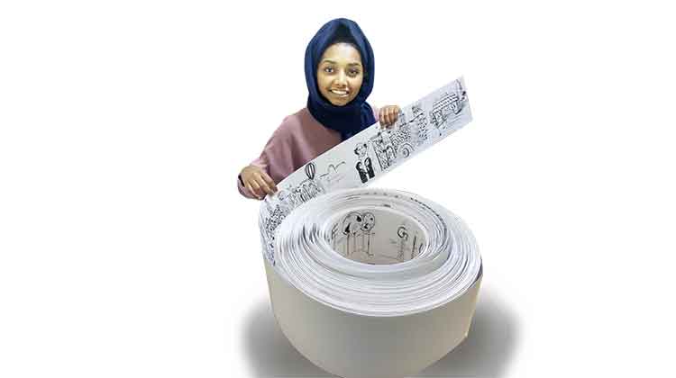 ഗിന്നസിൽ കൂടുകൂട്ടി റോഷ്നയുടെ കാർട്ടൂൺ സ്ട്രിപ്പ് ഗിന്നസിൽ കൂടുകൂട്ടി റോഷ്നയുടെ കാർട്ടൂൺ സ്ട്രിപ്പ്