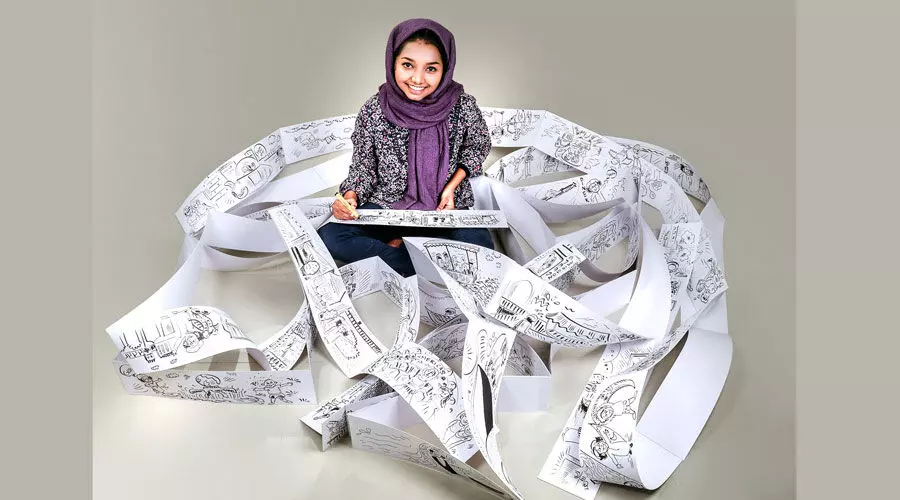 കാ​ർ​ട്ടൂ​ൺ ര​ച​ന​യി​ൽ ഗി​ന്ന​സ്​ റെ​ക്കോ​ഡു​മാ​യി റോഷ്​ന