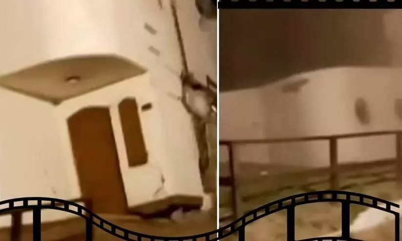 Two-storey house falls collapses into sea