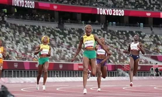 വേഗറാണിയായി എലൈൻ തോംസൺ; ഒളിമ്പിക് റെക്കോഡോടെ സ്വർണം