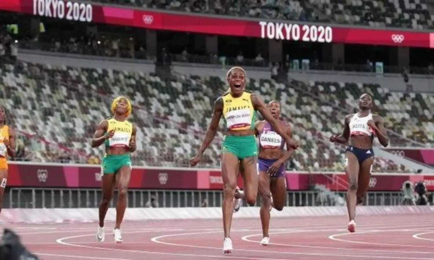 വേഗറാണിയായി എലൈൻ തോംസൺ; ഒളിമ്പിക് റെക്കോഡോടെ സ്വർണം