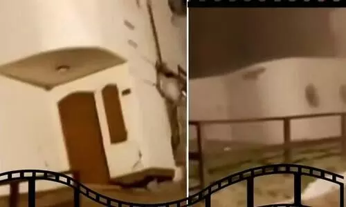 Two-storey house falls collapses into sea