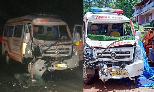 മാനസയുടെ മൃതദേഹം എത്തിച്ച്​ മടങ്ങവേ ആംബുലന്‍സ് അപകടത്തില്‍പ്പെട്ടു; രണ്ടുപേർക്ക്​ പരിക്ക്​