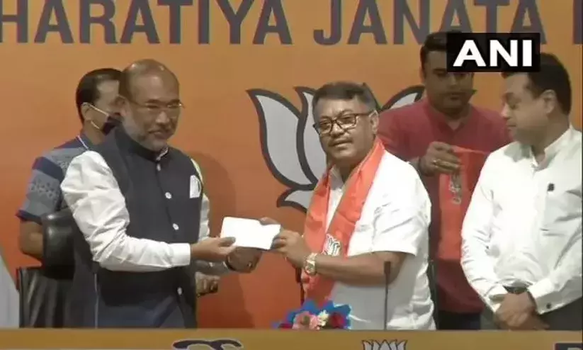 മണിപ്പൂരിലെ മുൻ കോൺഗ്രസ്​ അധ്യക്ഷൻ ബി.ജെ.പിയിൽ ചേർന്നു