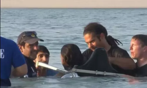 കടലിൽ അപകടത്തിൽപെട്ട സുഹൃത്തിനെ രക്ഷിക്കാൻ പാഞ്ഞെത്തി ശൈഖ്​​ ഹംദാൻ; വീഡിയോ വൈറൽ