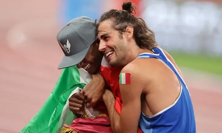 ആ സ്വർണം ഞങ്ങൾക്ക് ഒന്നിച്ചുമതി- ഹൈജംപ് ഫൈനലിൽ സ്വർണം പങ്കിട്ട് ഖത്തർ- ഇറ്റാലിയൻ താരങ്ങൾ ആ സ്വർണം ഞങ്ങൾക്ക് ഒന്നിച്ചുമതി- ഹൈജംപ് ഫൈനലിൽ സ്വർണം പങ്കിട്ട് ഖത്തർ- ഇറ്റാലിയൻ താരങ്ങൾ