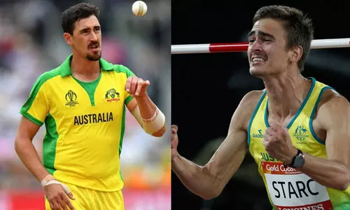 അനിയൻ സ്​റ്റാർക്​ ഒളിമ്പിക്​സ്​ ഫൈനലിൽ മത്സരിക്കുന്നത്​ ലൈവായി കണ്ട്​ ചേട്ടൻ സ്​റ്റാർക്കും ആസ്​ട്രേലിയൻ ക്രിക്കറ്റ്​ ടീമും video